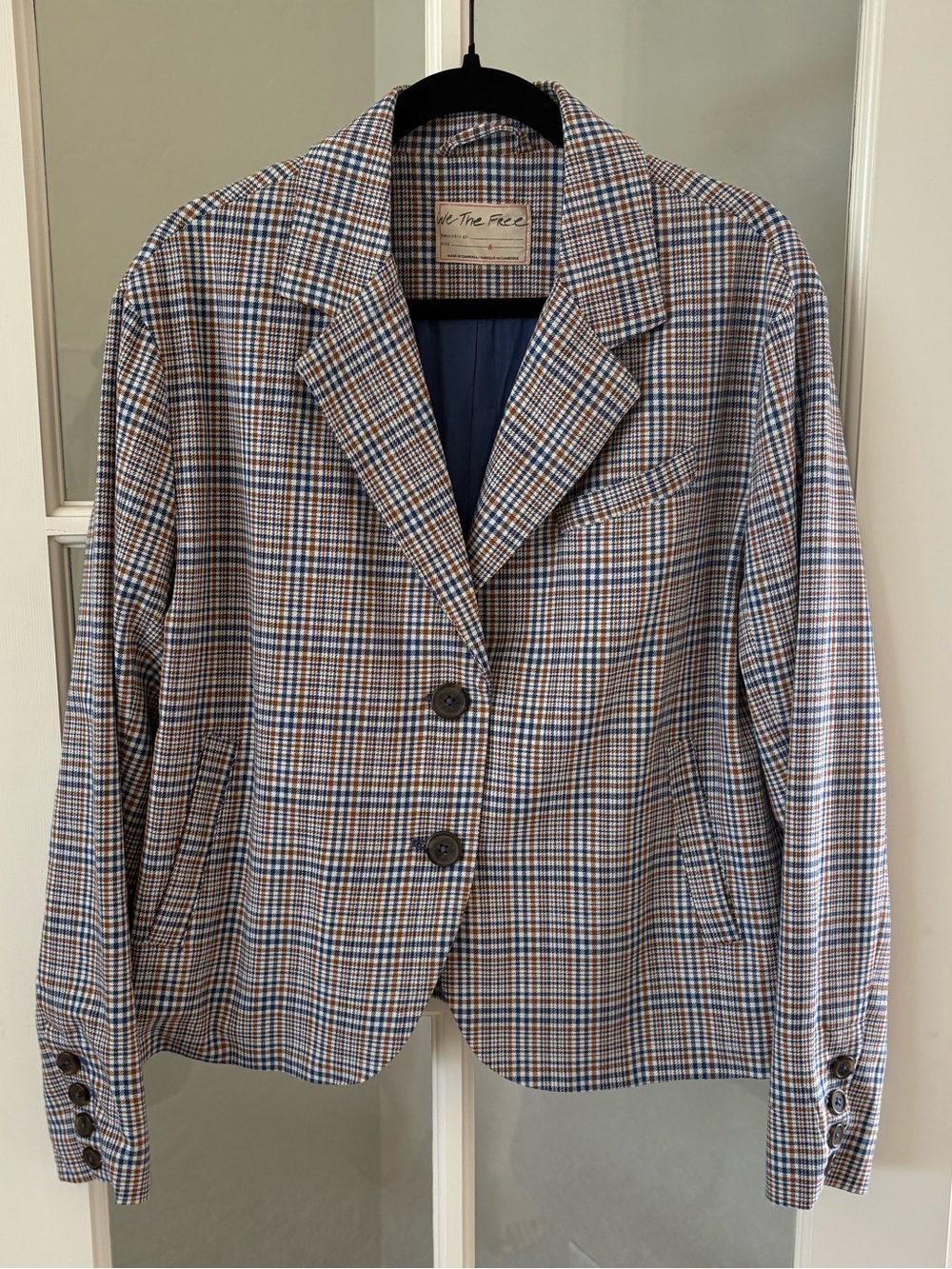 FREE PEOPLE We The Free Cali Plaid Blazer